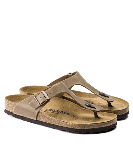 Birkenstock - Gizeh Oiled Leather Sandal - Tabacco Brun - byKalstrup.dk