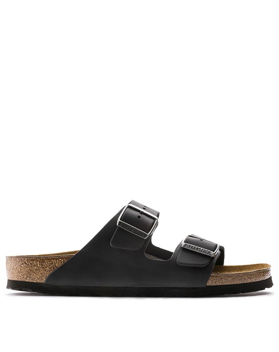 Birkenstock - Arizona Oiled Leather Sandal - Sort - - byKalstrup.dk
