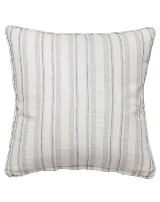 Lilly Stripe Linen Pude - Stream - 50 x 50 Cm