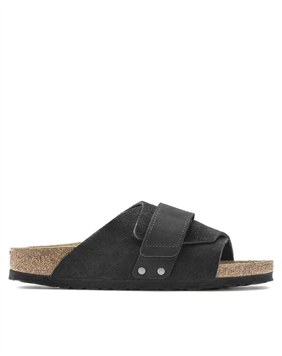 Birkenstock - Kyoto Nubuck Suede Leather Sandal - Sort - byKalstrup.dk