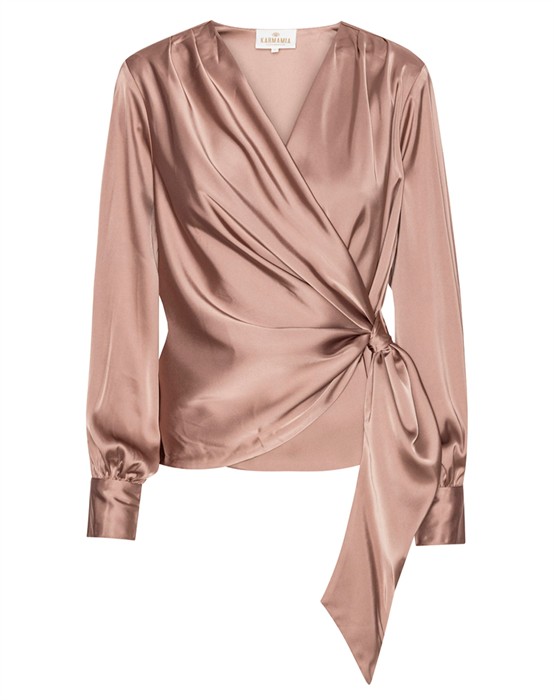 Karmamia Copenhagen - Ines Bluse - Semi Rich Tan - S - byKalstrup.dk