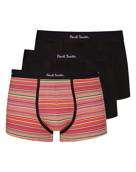 Paul Smith - Sort Mixed Stribet Boxershorts - M - byKalstrup.dk