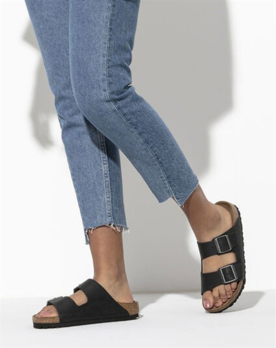 Birkenstock - Arizona Oiled Leather Sandal - Sort - 38 - byKalstrup.dk
