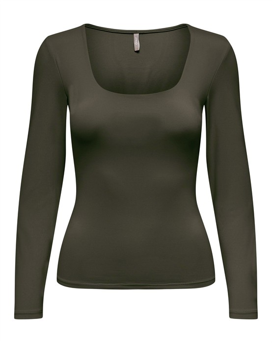 Only - Ea 2-way Deep Neck T-shirt - byKalstrup.dk