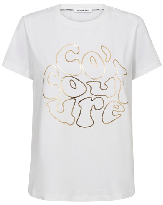 Co'couture - Cocouture Cc Foil T-shirt - HvidGuld - byKalstrup.dk