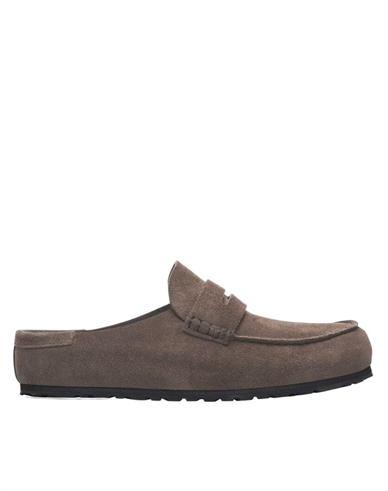 Birkenstock - Naples Wrapped Suede Leather - Concrete Grå - byKalstrup.dk