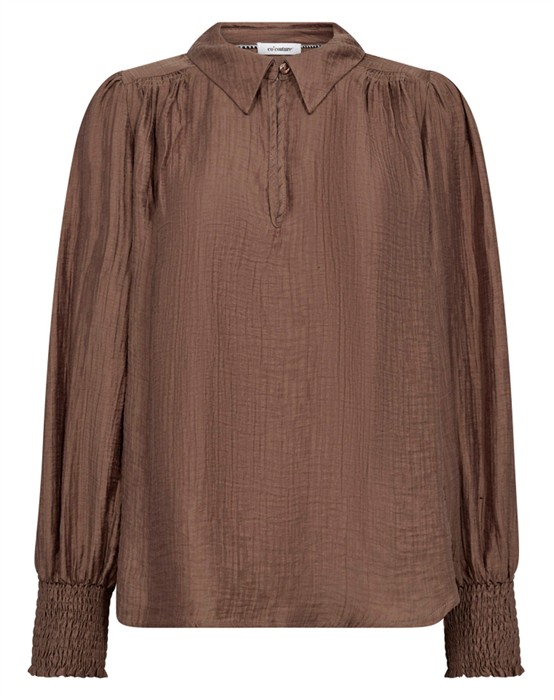 Co'couture - Tassy Cc Collar Bluse - Brun - byKalstrup.dk