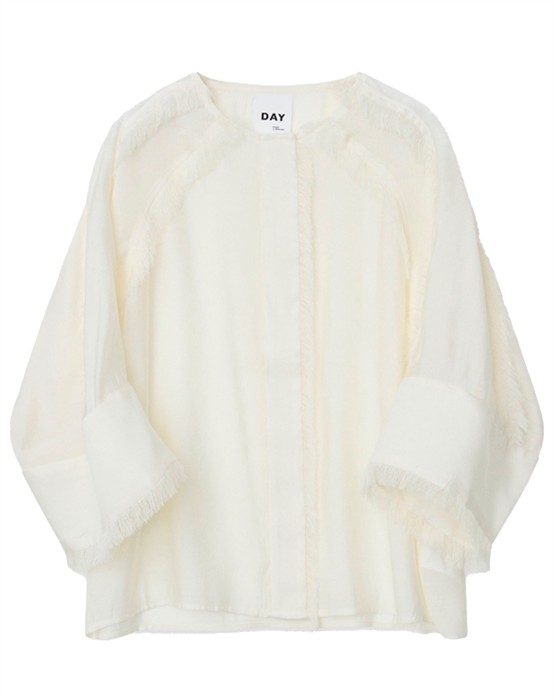 Day Birger Et Mikkelsen - Cassie Sheer Fringes Skjorte - byKalstrup.dk