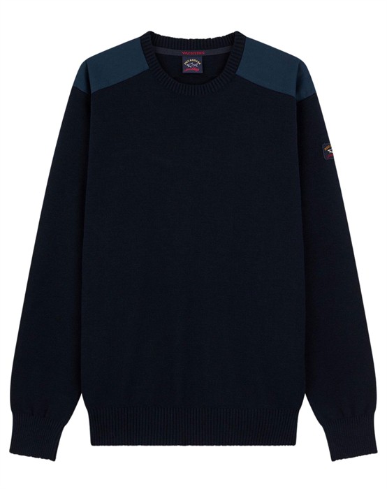 Paul & Shark - Wool Iconic Badge Strik - byKalstrup.dk