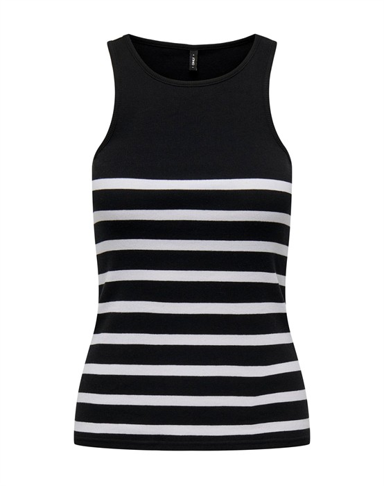 Only - Kenya Rib Stribet Tank Top - L - byKalstrup.dk