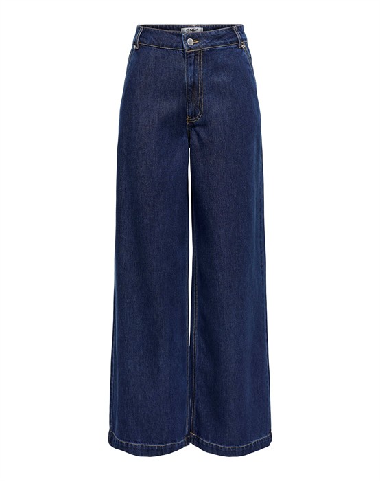 Only - Onlingrid Waist Wide Blå Jeans - Mørkeblå Blå - byKalstrup.dk