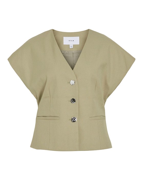 Vila - Vikeep V-neck Blazer - Elm - byKalstrup.dk