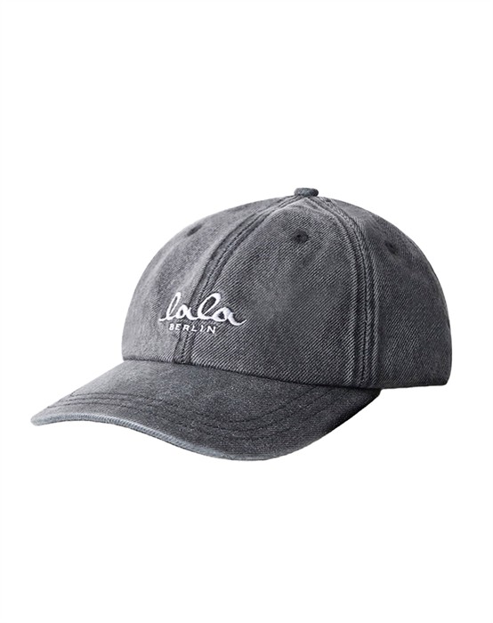 Lala Berlin - Carlo Blå Kasket - Washed Sort - Ones - byKalstrup.dk