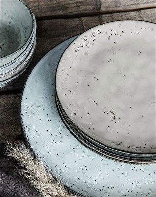 Tallerken - Rustic - Grey/Blue