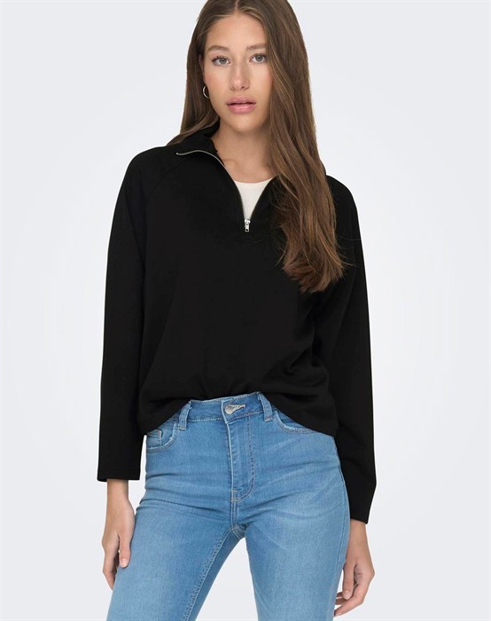 Only - Eldora Zip Sweatshirt - byKalstrup.dk
