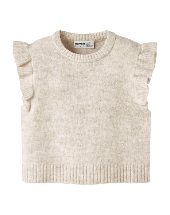 Name It - Nmfreifyly Slipover Strik - Peyote Melange - byKalstrup.dk