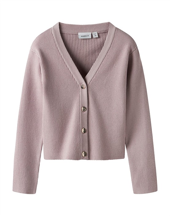 Name It - Nkflarenlise Strik Cardigan - Burnished Lilla - 122/128 - byKalstrup.dk