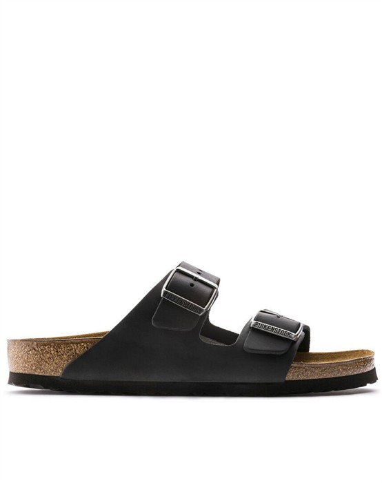 Birkenstock - Arizona Oiled Leather Sandal - Sort - 39 - byKalstrup.dk