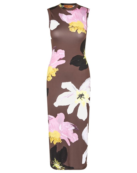 Stine Goya - Elastic Tank Crewneck Kjole - Wild Blomstret - byKalstrup.dk