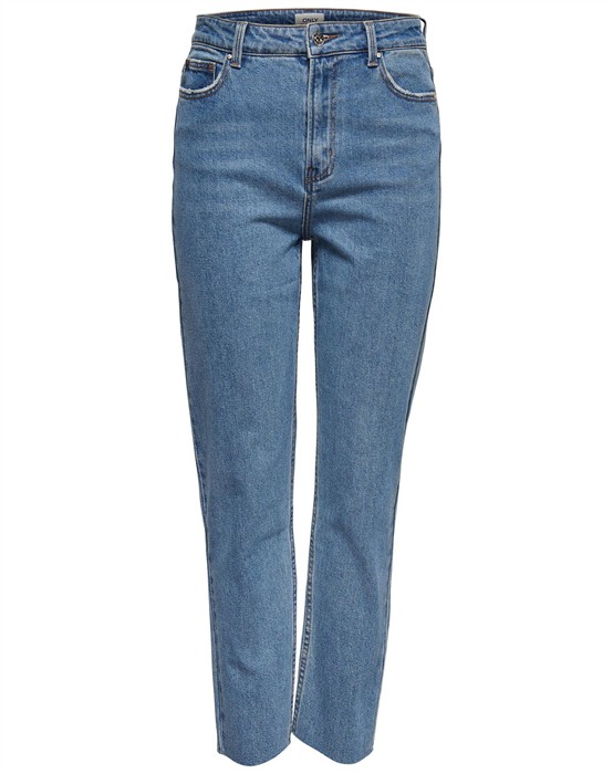 Only - Emily Hw Raw Crop Ankle Jeans - byKalstrup.dk