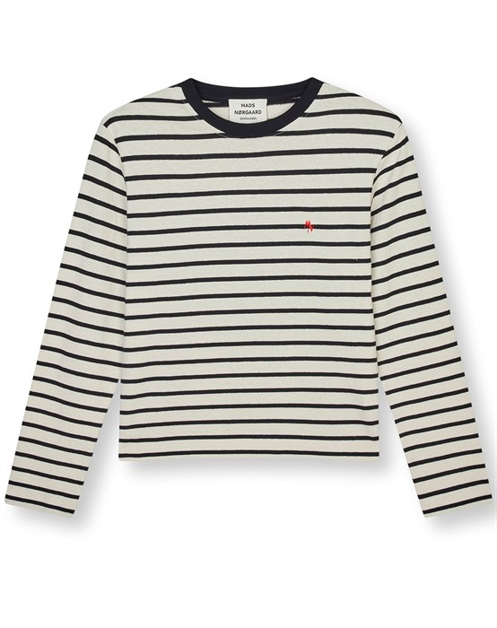 Mads Nã ̧Rgaard - Pablo Maggie T-shirt - Vanilla Ice / Sort - byKalstrup.dk