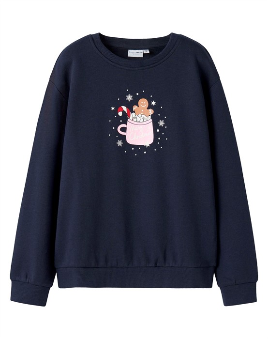 Name It - Nkfvismas Sweatshirt - 122/128 - byKalstrup.dk