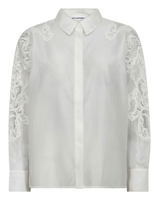 Co'couture - Kawa Cc Embroidery Skjorte - Hvid - byKalstrup.dk