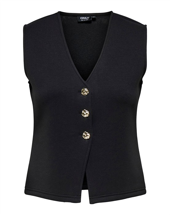 Only - Onlnaomi Vest - Sort/Guld - byKalstrup.dk