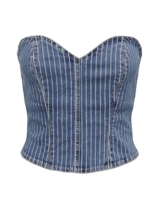 Only - Kirsi Corset Blå Top - S - byKalstrup.dk