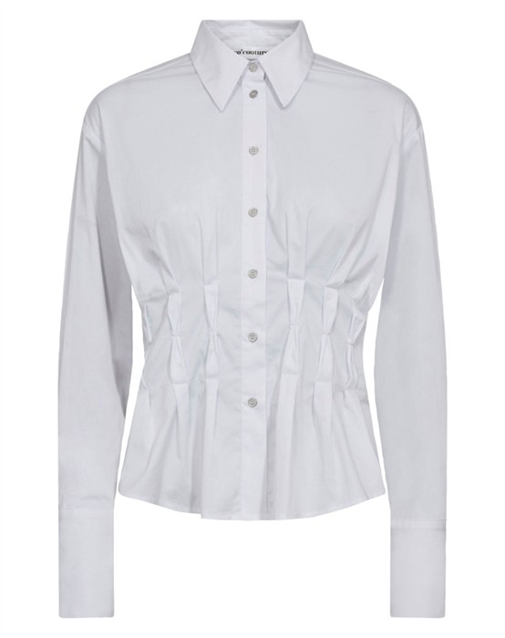 Co'couture - Poppy Cc Pleat Waist Skjorte - Hvid - byKalstrup.dk