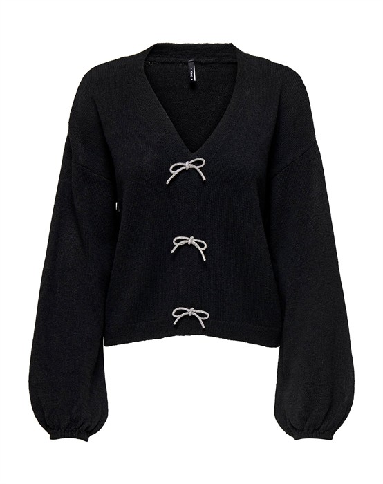 Only - Onldonna Bow V-neck Strik - byKalstrup.dk