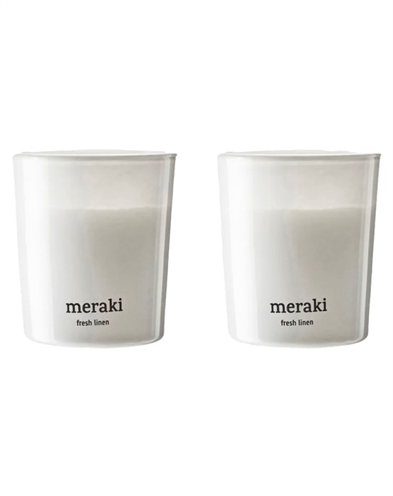 Meraki - Duftlys - Fresh Linen - 2 Stk - Sãt/2 - byKalstrup.dk