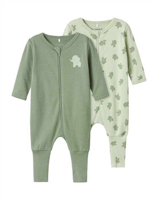 Name It - Natdragt Zip Sea Elephant - 2 Stk. - byKalstrup.dk