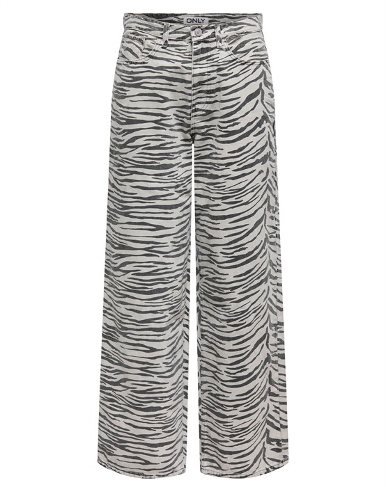 Only - Hope Zebra Wide Blå Jeans - 31 - byKalstrup.dk