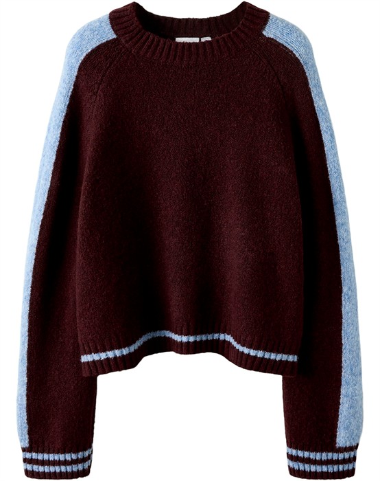 Name It - Nkfrania Ls Strik - Bordeaux - 122/128 - byKalstrup.dk