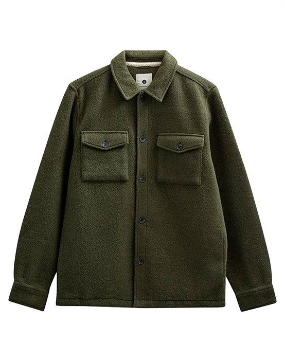 Anerkjendt - Akoscar Boiled Wool Overshirt - L - byKalstrup.dk