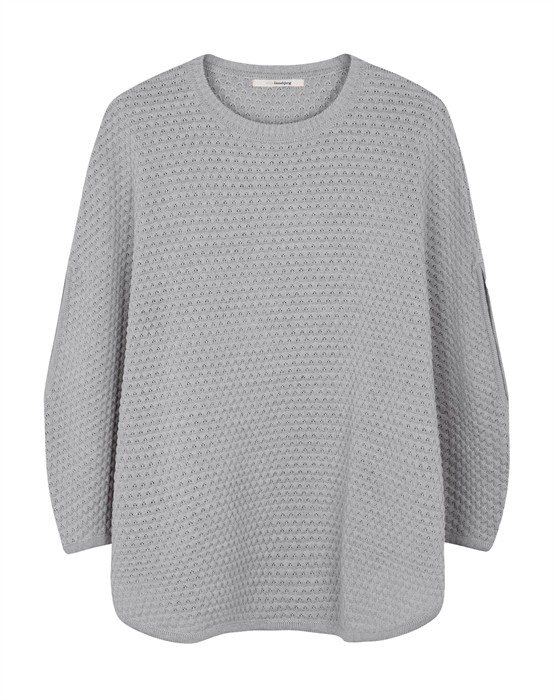 Sibin Linnebjerg - Adi Poncho - Melange Grå - Xs - byKalstrup.dk