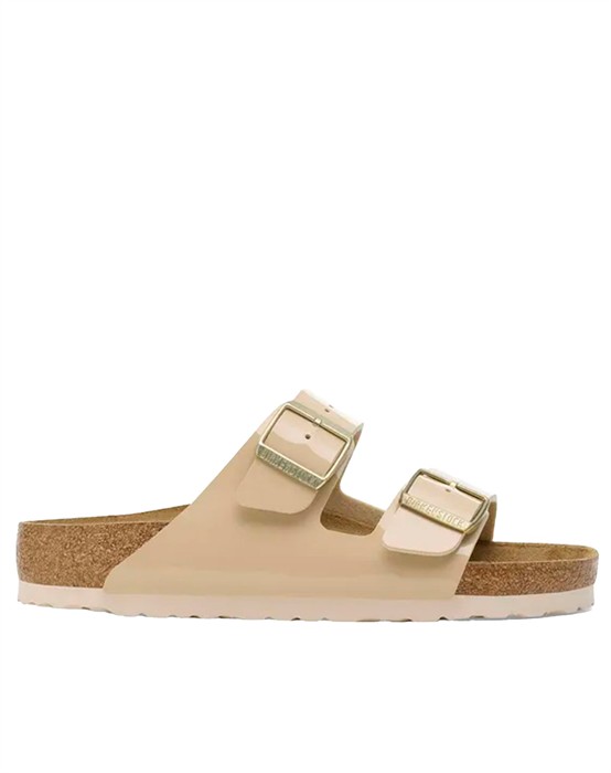 Birkenstock - Arizona Birko-flor Patent Sandal - Patent Sand - byKalstrup.dk