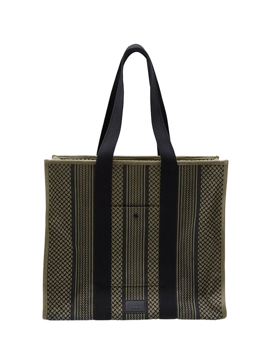 Lala Berlin - Mason Shopper Canvas Taske - Army Grøn/Sort - byKalstrup.dk