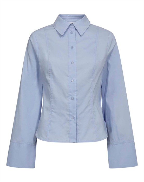 Co'couture - Sanna Bell Sleve Skjorte - Pale Blå - byKalstrup.dk