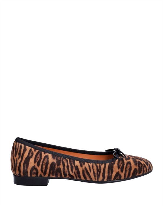 Billi Bi - Leopardo Arabica Suede Ballerina - byKalstrup.dk
