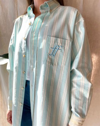 Seafoam Stripe Skjorte