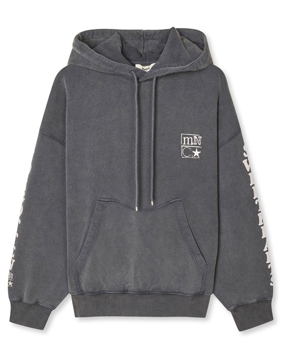 Mads Nã ̧Rgaard - Compact Cotton Altas Hoddie - Washed Sort - byKalstrup.dk