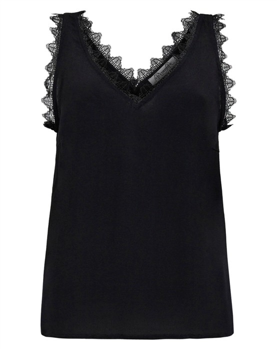 Co'couture - Perin Cc Lace Singlet Top - Sort - byKalstrup.dk