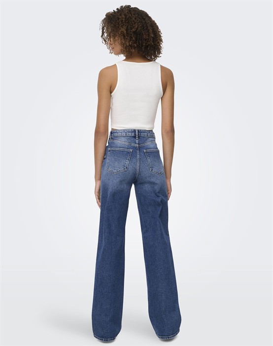 ONLY Onljuicy Hw Wide Leg Dot330 DNM Noos, donkerblauw (dark blue denim), 31W / 30L ONLY Onljuicy Hw Wide Leg Dot330 DNM Noos, donkerblauw (dark blue denim), 31W / 30L