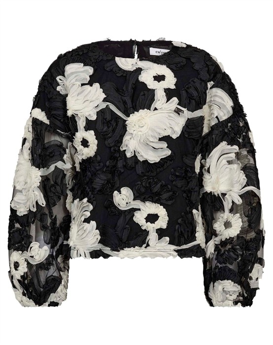 Co'couture - Fleur Cc Fluffy Bluse - Sort - byKalstrup.dk