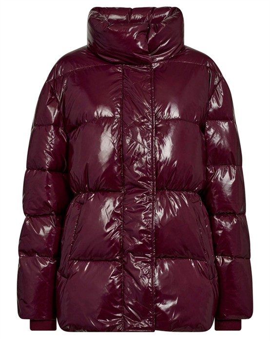 Co'couture - Glossy Cc Puffer Jakke - Plum - byKalstrup.dk