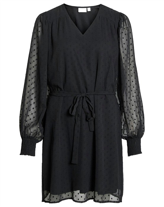 Vila - Viedee V-neck Kjole - Sort - byKalstrup.dk