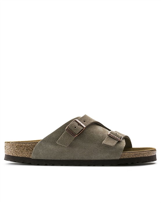 Birkenstock - Zã¼Rich Suede Leather Sandal - Taupe - byKalstrup.dk