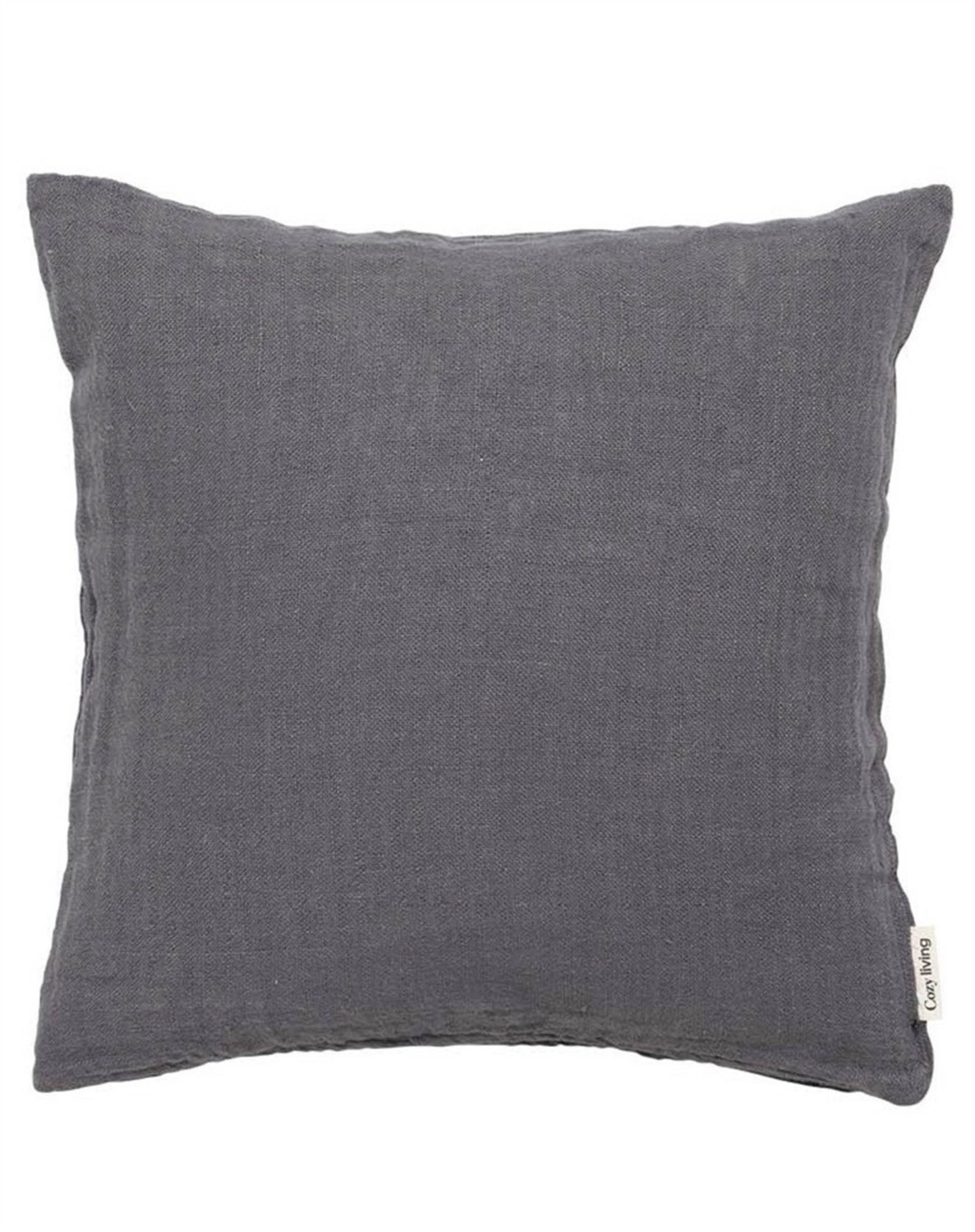 Linen Rustic Pude - Mud - 50 x 50 Cm